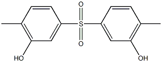 3,3'-スルホニルビス(6-メチルフェノール) 化学構造式