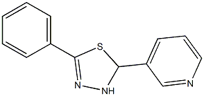 5-(フェニル)-2,3-ジヒドロ-2-(3-ピリジニル)-1,3,4-チアジアゾール 化学構造式