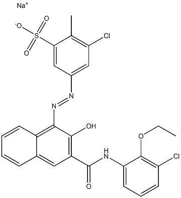  3-Chloro-2-methyl-5-[[3-[[(3-chloro-2-ethoxyphenyl)amino]carbonyl]-2-hydroxy-1-naphtyl]azo]benzenesulfonic acid sodium salt