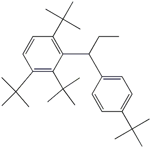 1-(2,3,6-Tri-tert-butylphenyl)-1-(4-tert-butylphenyl)propane 结构式