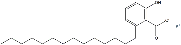 2-Tetradecyl-6-hydroxybenzoic acid potassium salt 结构式