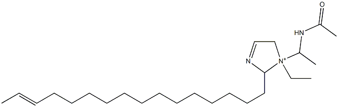1-[1-(Acetylamino)ethyl]-1-ethyl-2-(14-hexadecenyl)-3-imidazoline-1-ium Structure
