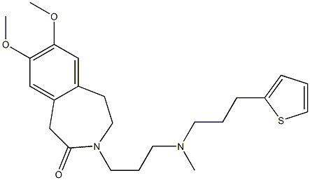  2,3-Dihydro-7,8-dimethoxy-3-[3-[N-[3-(2-thienyl)propyl]-N-methylamino]propyl]-1H-3-benzazepin-4(5H)-one