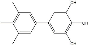 5-(3,4,5-Trimethylphenyl)benzene-1,2,3-triol,,结构式