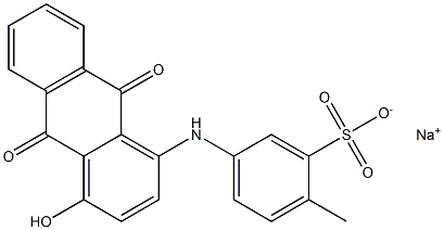 5-[(9,10-Dihydro-9,10-dioxo-4-hydroxyanthracen-1-yl)amino]-2-methylbenzenesulfonic acid sodium salt Struktur