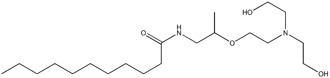 N-[2-[2-[Bis(2-hydroxyethyl)amino]ethoxy]propyl]undecanamide Structure