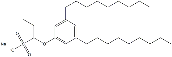 1-(3,5-Dinonylphenoxy)propane-1-sulfonic acid sodium salt Structure