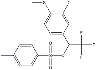 4-Methylbenzenesulfonic acid 2,2,2-trifluoro-1-(3-chloro-4-methylthiophenyl)ethyl ester,,结构式