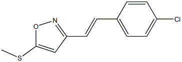 3-[(E)-2-[4-Chlorophenyl]vinyl]-5-(methylthio)isoxazole