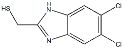 5,6-ジクロロ-2-(メルカプトメチル)-1H-ベンゾイミダゾール 化学構造式
