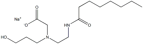 N-(3-Hydroxypropyl)-N-[2-(octanoylamino)ethyl]glycine sodium salt Struktur
