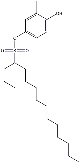 4-Pentadecanesulfonic acid 4-hydroxy-3-methylphenyl ester Structure