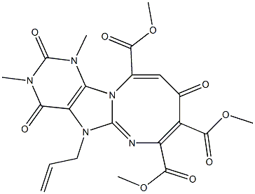  1,3-Dimethyl-5-allyl-2,4,9-trioxo-1,2,3,4,5,9-hexahydro[1,3]diazocino[1,2-e]purine-7,8,11-tricarboxylic acid trimethyl ester