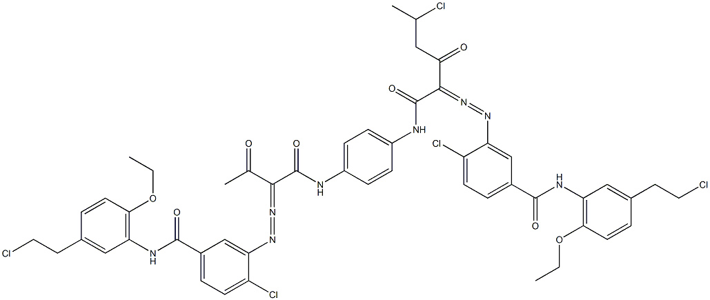 3,3'-[2-(1-Chloroethyl)-1,4-phenylenebis[iminocarbonyl(acetylmethylene)azo]]bis[N-[3-(2-chloroethyl)-6-ethoxyphenyl]-4-chlorobenzamide]