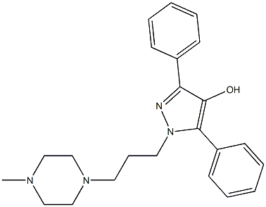 1-[3-(4-Methyl-1-piperazinyl)propyl]-3,5-diphenyl-1H-pyrazol-4-ol 结构式