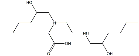 2-[N-(2-Hydroxyhexyl)-N-[2-(2-hydroxyhexylamino)ethyl]amino]propionic acid,,结构式