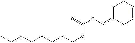 Carbonic acid octyl 3-cyclohexen-1-ylidenemethyl ester Structure