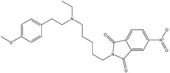 N-[5-[エチル[2-(4-メトキシフェニル)エチル]アミノ]ペンチル]-5-ニトロフタルイミド 化学構造式