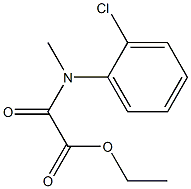 N-(2-クロロフェニル)-N-メチルオキサミド酸エチル 化学構造式