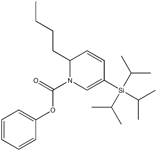 1,2-Dihydro-2-butyl-5-(triisopropylsilyl)pyridine-1-carboxylic acid phenyl ester 结构式