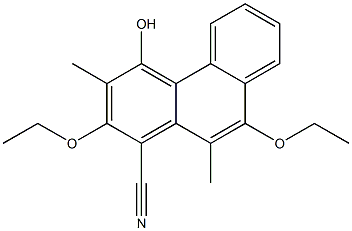 2,9-Diethoxy-3,10-dimethyl-4-hydroxyphenanthrene-1-carbonitrile Structure