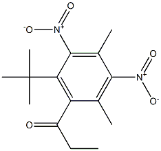 1-tert-Butyl-3,5-dimethyl-6-propanoyl-2,4-dinitrobenzene,,结构式