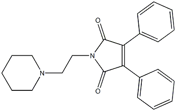 3,4-Diphenyl-1-(2-piperidinoethyl)-1H-pyrrole-2,5-dione Structure