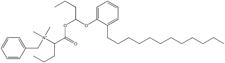 N,N-Dimethyl-N-benzyl-N-[1-[[1-(2-dodecylphenyloxy)butyl]oxycarbonyl]butyl]aminium Structure