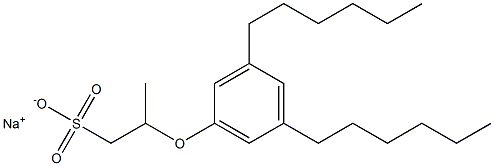 2-(3,5-Dihexylphenoxy)propane-1-sulfonic acid sodium salt