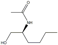 N-[(S)-1-(ヒドロキシメチル)ペンチル]アセトアミド 化学構造式