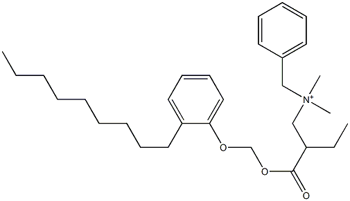 N,N-Dimethyl-N-benzyl-N-[2-[[(2-nonylphenyloxy)methyl]oxycarbonyl]butyl]aminium Structure