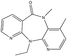 4,5-Dimethyl-11-ethyl-5,11-dihydro-6H-dipyrido[3,2-b:2',3'-e][1,4]diazepine-6-one,,结构式
