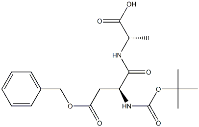 N-[N-(tert-Butoxycarbonyl)-3-(benzyloxycarbonyl)-L-alanyl]-L-alanine,,结构式