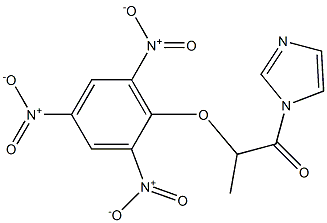 1-(1H-Imidazol-1-yl)-2-(2,4,6-trinitrophenoxy)-1-propanone Struktur