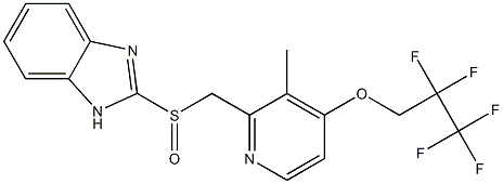 2-[[[3-Methyl-4-(2,2,3,3,3-pentafluoropropoxy)pyridin-2-yl]methyl]sulfinyl]-1H-benzimidazole Structure