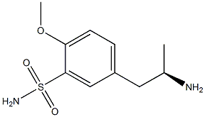 5-[(R)-2-アミノプロピル]-2-メトキシベンゼンスルホンアミド 化学構造式