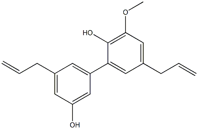 5,5'-Di(2-propenyl)-3'-methoxy-1,1'-biphenyl-2',3-diol Structure