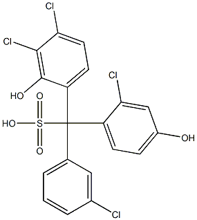 (3-Chlorophenyl)(2-chloro-4-hydroxyphenyl)(3,4-dichloro-2-hydroxyphenyl)methanesulfonic acid