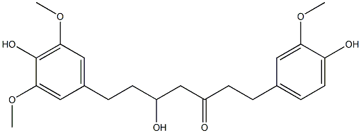1-(3-Methoxy-4-hydroxyphenyl)-5-hydroxy-7-(3,5-dimethoxy-4-hydroxyphenyl)heptane-3-one Structure