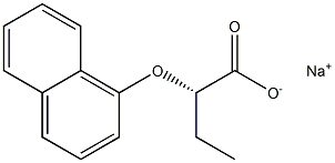 [S,(+)]-2-(1-Naphtyloxy)butyric acid sodium salt,,结构式