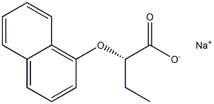 [S,(+)]-2-(1-Naphtyloxy)butyric acid sodium salt Struktur