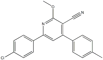 4-(p-Tolyl)-6-(4-chlorophenyl)-2-methoxypyridine-3-carbonitrile Structure