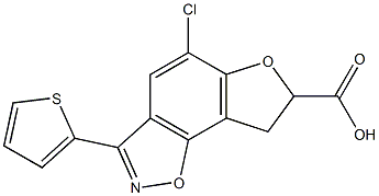 5-Chloro-7,8-dihydro-3-(2-thienyl)furo[2,3-g][1,2]benzisoxazole-7-carboxylic acid Structure