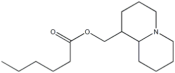 Octahydro-2H-quinolizine-1-methanol hexanoate 结构式