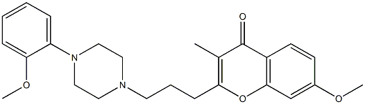 7-Methoxy-2-[3-[4-(2-methoxyphenyl)piperazino]propyl]-3-methylchromone