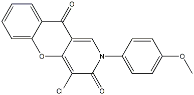 2-(4-Methoxyphenyl)-4-chloro-2H-[1]benzopyrano[3,2-c]pyridine-3,10-dione,,结构式