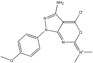 [1,6-Dihydro-3-amino-1-(4-methoxyphenyl)-6-(dimethyliminio)pyrazolo[3,4-d][1,3]oxazine]-4-olate