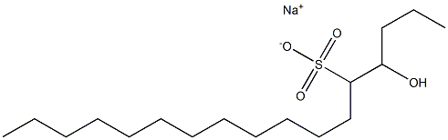 4-Hydroxyheptadecane-5-sulfonic acid sodium salt,,结构式