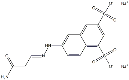 6-[2-(2-Carbamoylethylidene)hydrazino]-1,3-naphthalenedisulfonic acid disodium salt Struktur