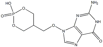 2-Amino-9-(2-hydroxy-2-oxo-1,3,2-dioxaphosphorinan-5-ylmethoxy)-9H-purin-6(1H)-one Structure